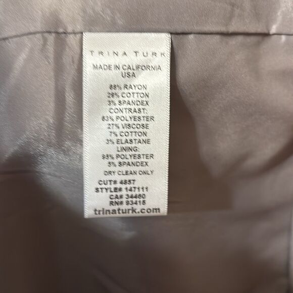 Trina Turk Floral Panel Slim Leg Pants Size 6 - Picture 3 of 6